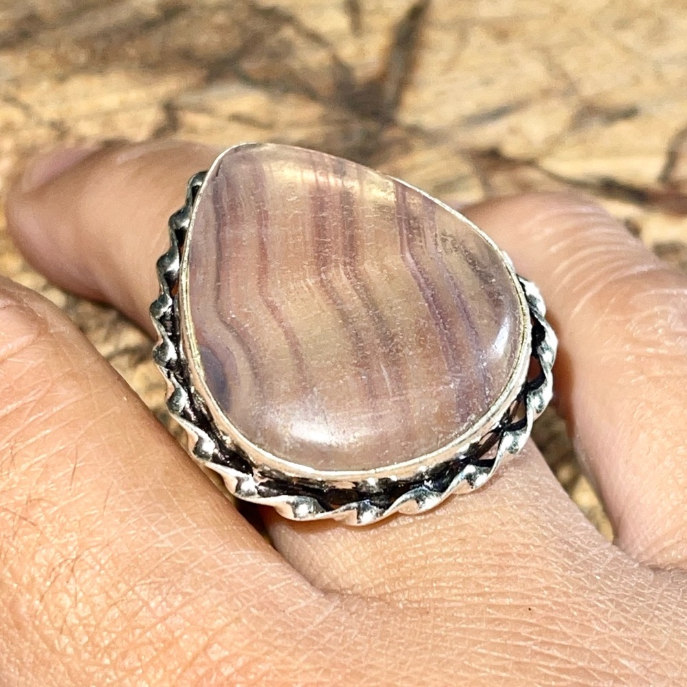 Transluscent Fluorite Ring 6 3/4